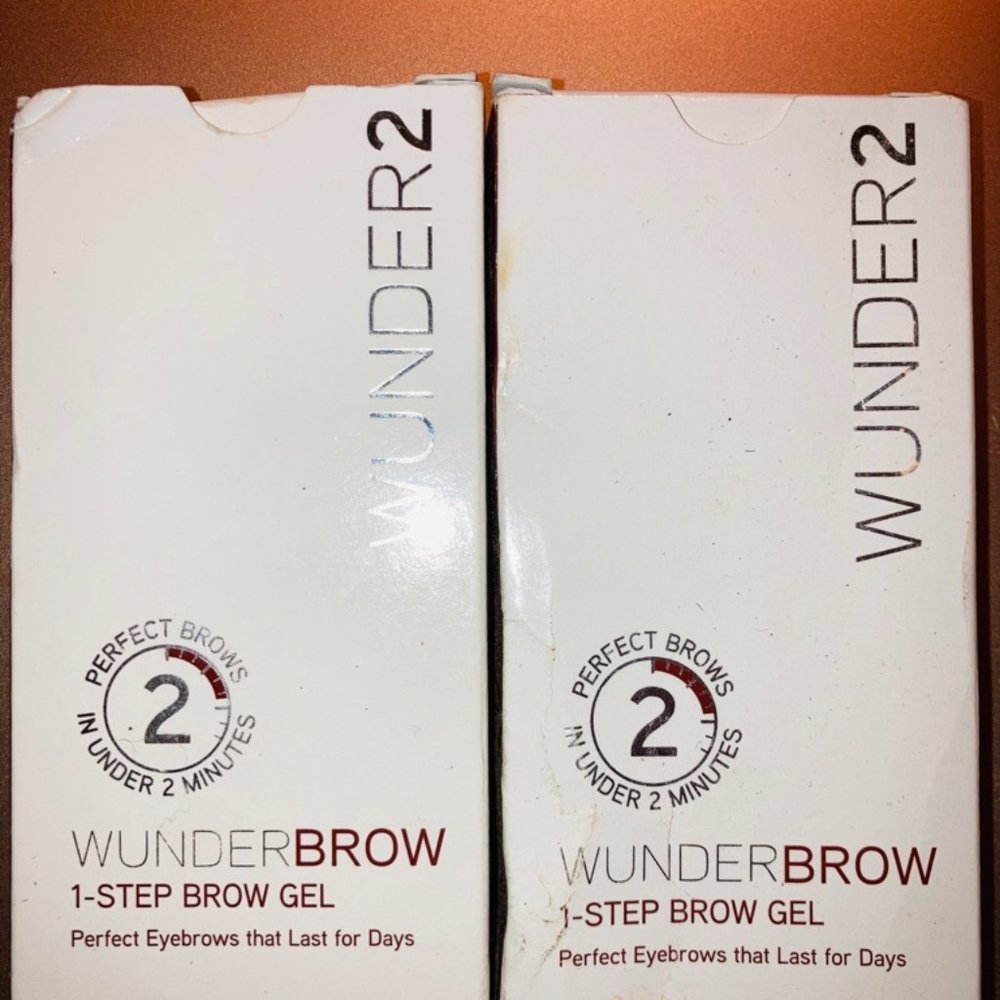 Wunder2 WunderBrow 1-Step Brow Gel Brunette 2 Pk Perfect Brows In 2 Mins NEW